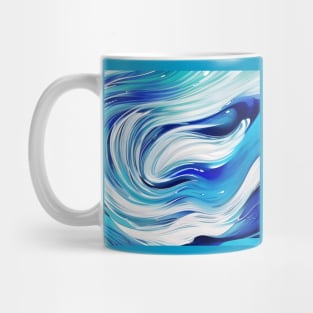 Beautiful Abstract Blue Tsunami Mug